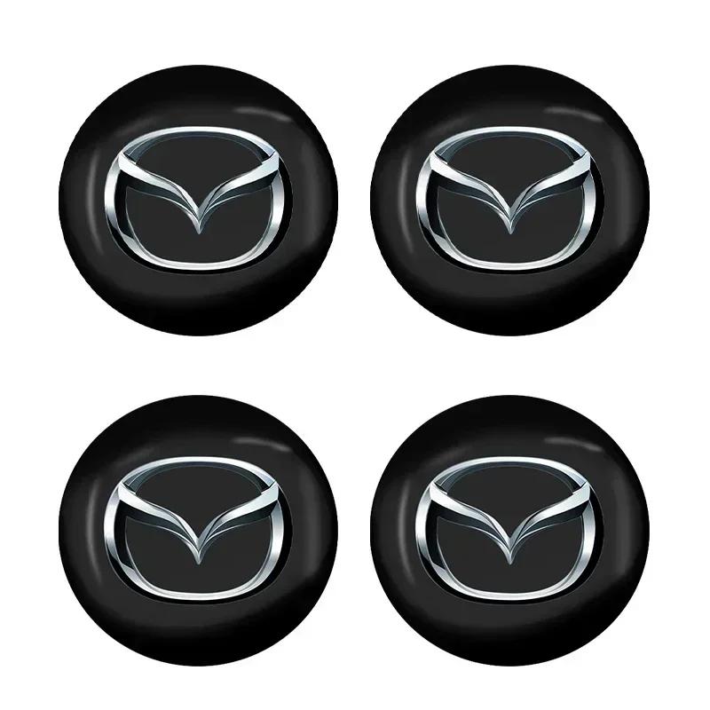 

4Pcs Car Wheel Rims Center Hubcaps Stickers For Mazda Cx5 Cx7 Cx8 Cx9 Cx4 2 6 Demio 3 2020 Cx3 Gh Axela Atezma6 Auto Accessories коричневий