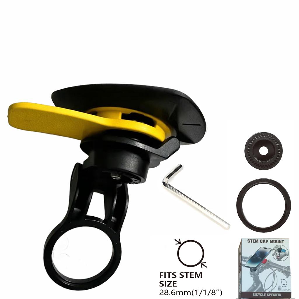 Bike Stem Cap Phone Mount 28.6mm Bicycle Stem Top Cap Cell Phone Holder Cycling GPS Bracket For MTB Road Bike Navigation Stand