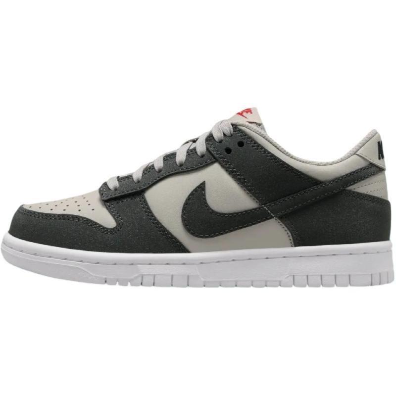 Nike Dunk Abrasion Resistant Low Top Kids' Skateboarding Shoes Black Gray Sneakers FZ1000-001