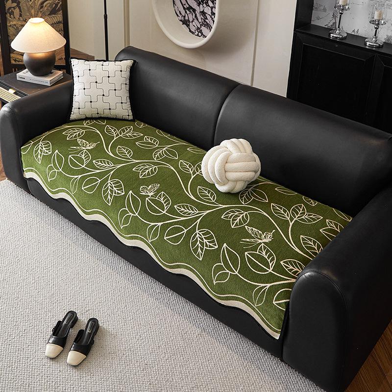 

Retro Special-Shaped Sofa Cushion Is Universal In All Seasons New Leather Sofa Seat Cushion Light Luxury High-End Sofa Cover Cloth Cover Towel 90*70cm
