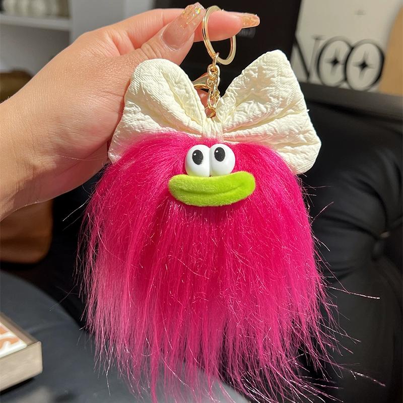 Urocze Dudu Lips Długie Włosy Dziwne Brzydkie Urocze Zabawne Kreskówkowe Lalki Brelok Wisiorek Spersonalizowana Pluszowa Lalka Wisiorek do Torby