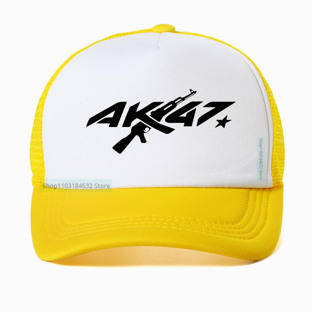 Unisex Ak47  Breathable Baseball Cap Mesh Adjustable Outdoor Spring Autumn Casual Sunscreen Hat