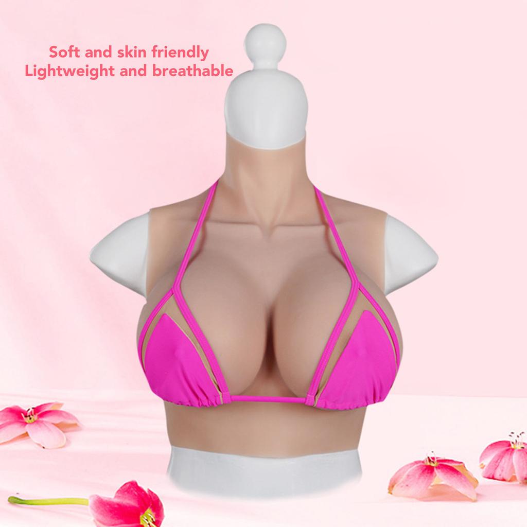 Silicone Breastplate D Cup Realistic Flexible Prosthetic Breast Fake Boobs Breast for Crossdressers