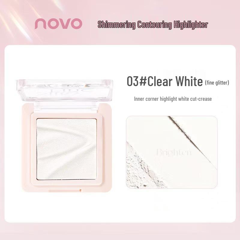 NOVO9113 Matte 3D Face Sculpting Highlighter: Brightening, Long-Lasting, Pore-Refining, Soft Focus for a Girly Glow.