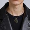 Futuristic Bionic Arm Copper Necklace Movable Finger Joints Robot Hand Charm Handcrafted Jewelry Gift for Men Women