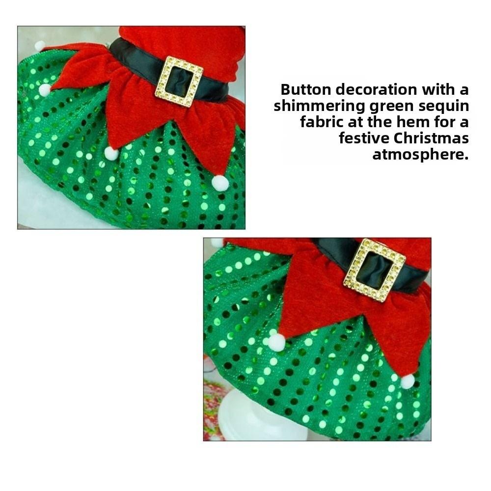 Pet Outfit Cute Santa Claus Dog Skirt Breathable Soft Cats Christmas Dress Warm Dog Winter Clothes Spring
