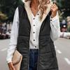 Womens 2025 Fall Reversible Vests Sleeveless Fleece Jacket Zip Up Hoodie Pockets Long Warm Winter Coat