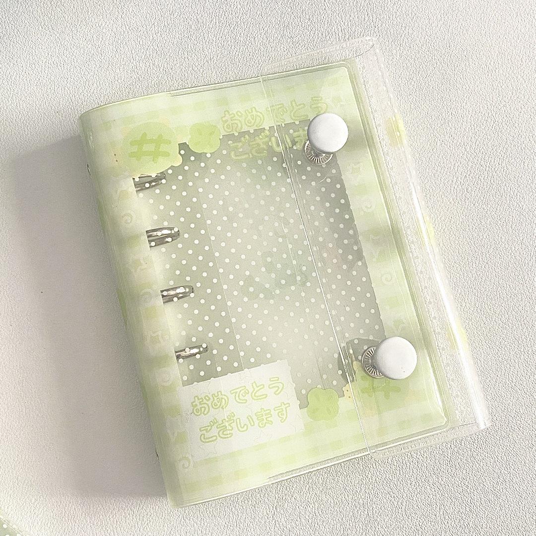 M5 Honeydew Green Transparent Loose-Leaf Planner & Photo Album with Inner Pages - Cute PVC Soft Leather Cover