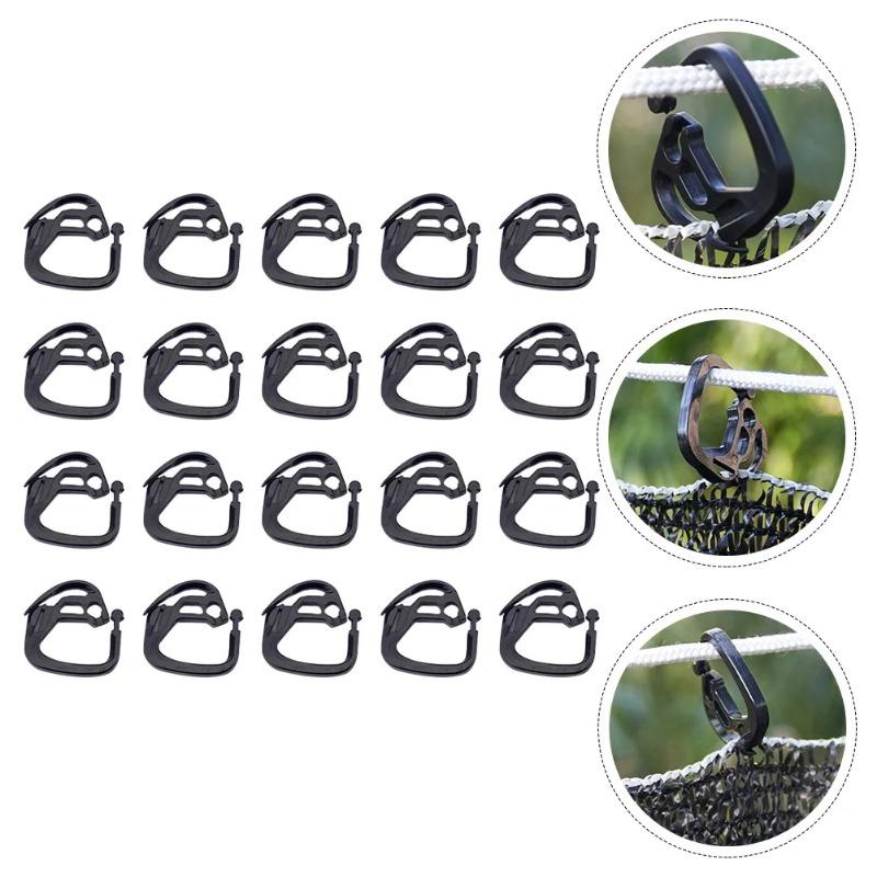 10/20/50pcs Shade Clips Hooks Shade Cloth Clamps Wire Mesh Fixing Black Fence Netting Clips Hanging Practical High Quality