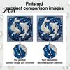Faux Pearl Painting Crafts DIY Kit, 12 Zodiac Signs Rhinestone Art Set for Handmade Kit Adults Beginners, Wooden Frame Fake Wall Decoration