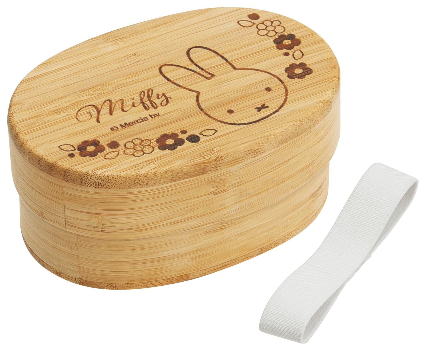 

Skater Bamboo Lunch Japanese Oval with Dividers and Lunch Miffy Box, 400ml, Style, Shape, Belt, Design, BWLB4-A