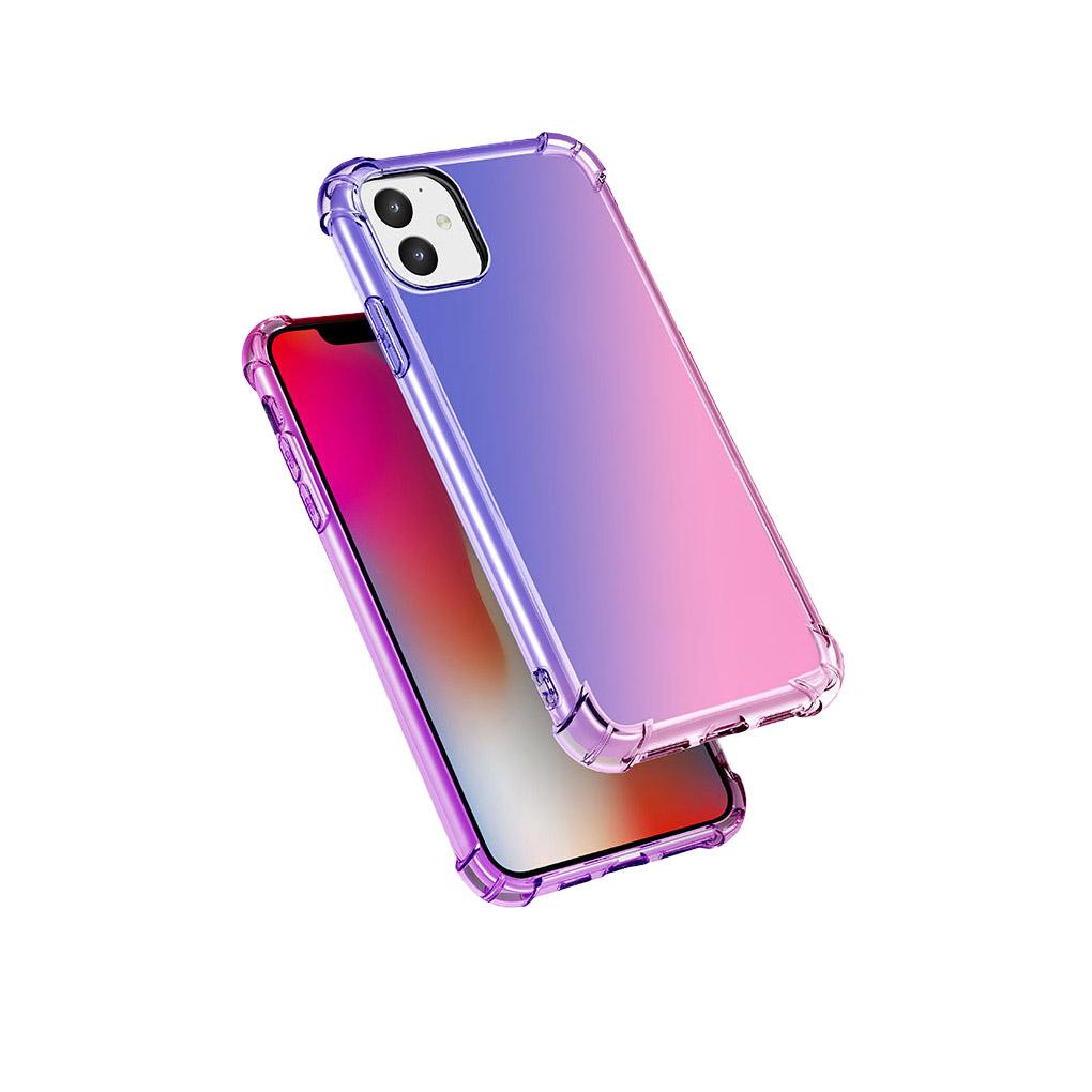 

Mobile Phone Case Soft Anti-drop Gradient Color Cover Shockproof Protective for iPhone11 6.1 Black Golden
