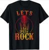 Lets Rock Electric Guitar Music Lover Band Guitarist Retro TShirt Unisex Summer Tshirt Fashion Causal T Shirt Tees