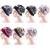 Postpartales Kopftuch Große Blume Afrikanischer Turban Atmungsaktiv Bequem Muslimische Hijab-Kappen Chemo-Kappe Hüte Für Frauen
