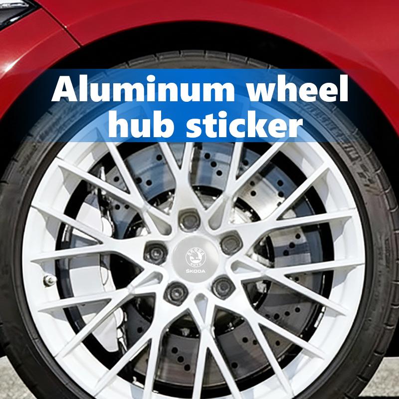 56mm Aluminum Car Wheel Center Hub Cap Sticker Decoration Accessories For Skoda Superb MK3 Derivative VisionS Yeti Octavia 2 3 hbvr85