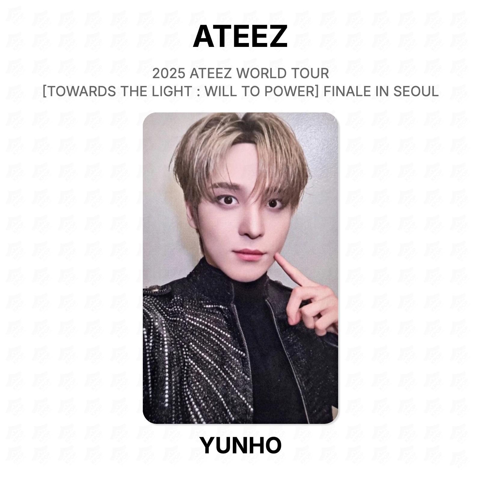 ATEEZ 2025 ATEEZ МИРОВОЙ ТУР [К СВЕТУ] : [ВОЛЯ К ВЛАСТИ] ФИНАЛ В СЕУЛЕ [PLAYCODE] Официальная фотокарточка YUNHO