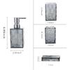 Bathroom Accessories Set 4-Piece Plastic Gift Set with Toothbrush Holder, Toothbrush Cup, Soap Dispenser, Soap Dish(Gray)