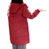 Women's Fashionable Mid-length Down Jacket With Hood And Thick Cotton-padded Coat