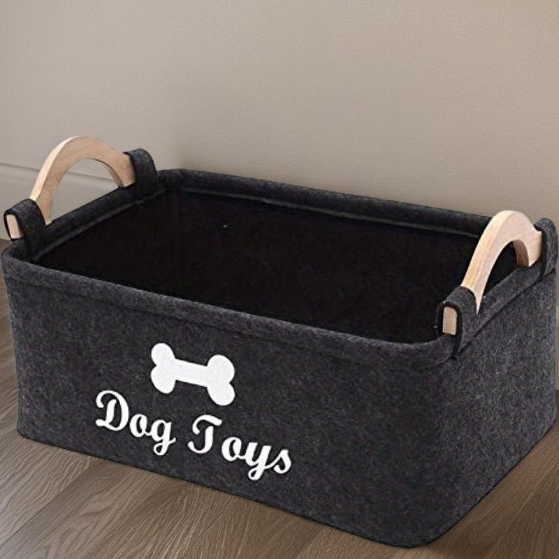 

1pcsDurable Felt Pet Toy Storage Box Home Storage Box - Polyester Fiber 1pcs