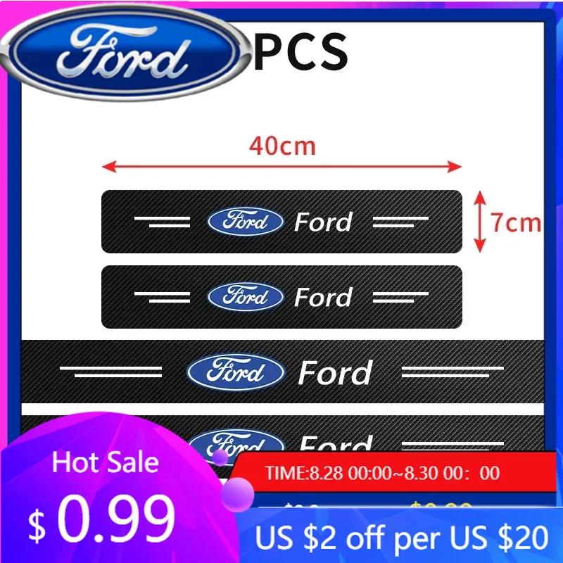 New 2026 Car Sticker Car Door Sill Strip Anti-Stepping Protection Strip Car Accessories For Ford Escape Kuga Mondeo Ecosport Fie