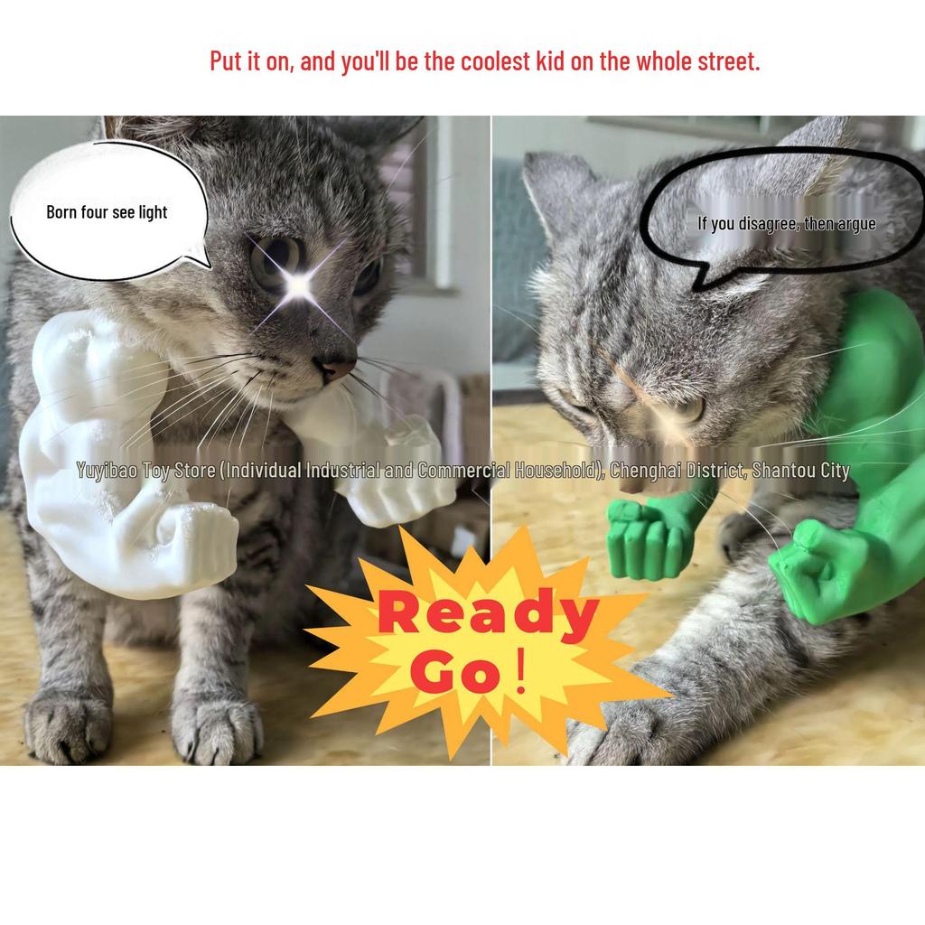 3D Printed Cat Hulk Arm - Creative Fun Decoration for Cats