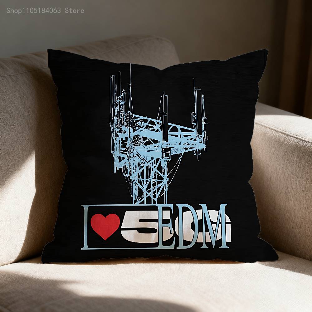 N-Ninajirachi EDM I Love My Computer Pillow Case For Sofa Decor Car Office Room Printing Cushion Cover Decorations and Protector