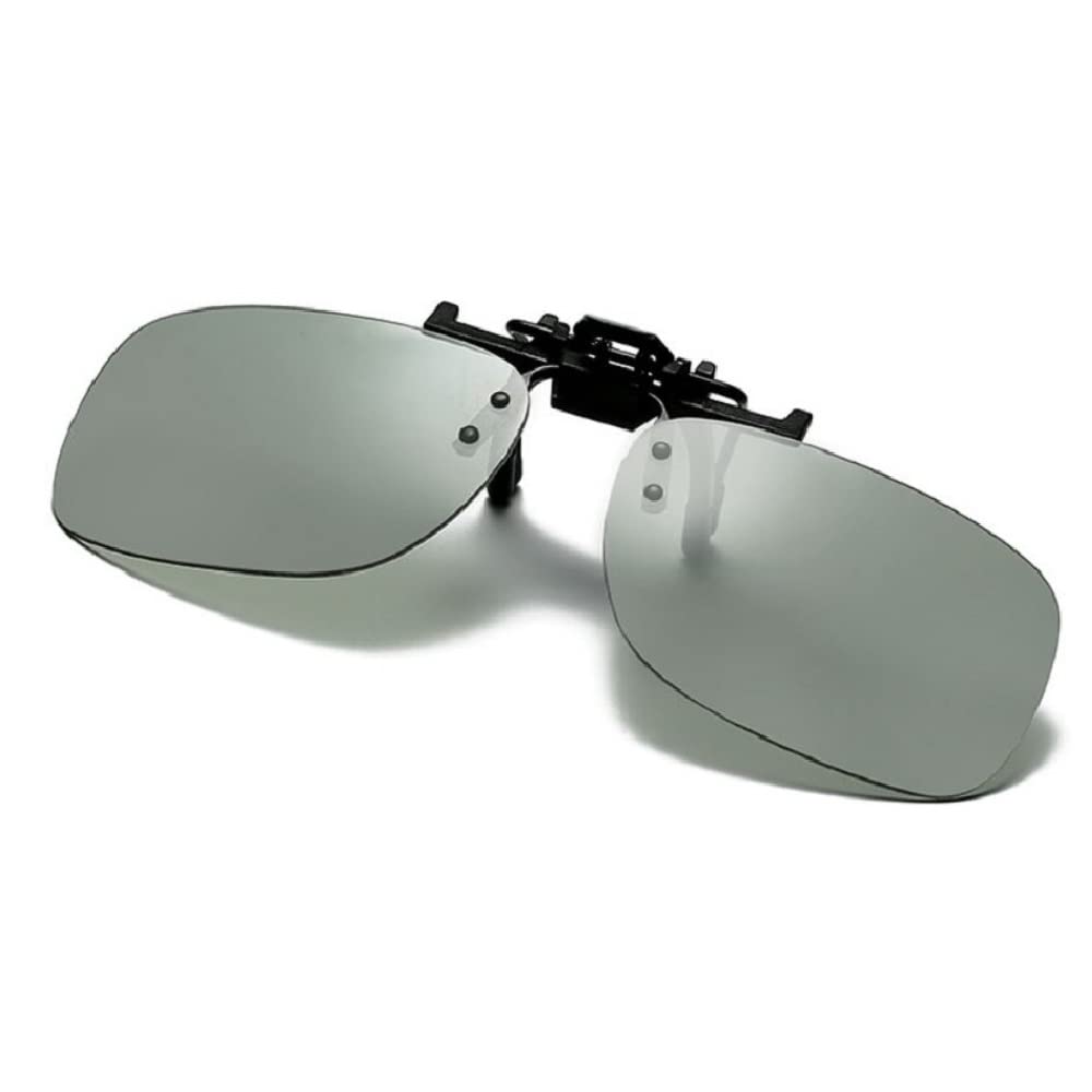 

GetOn Clip-On Sunglasses with Flip-Up Polarized Photochromic Lenses, Anti-Glare, UV Protection, and Wearable Over Glasses for Driving