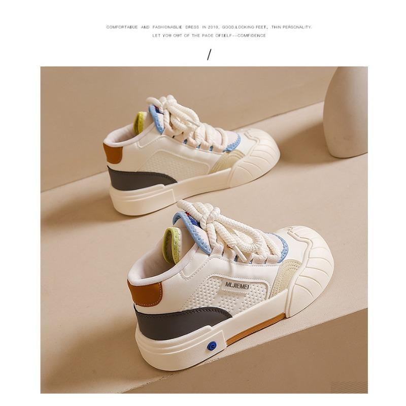 Autumn New Thick Soled Height Increasing White Shoes for Casual and Versatile Sports