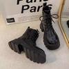 British style sweet and cool short boots Spice girl Martin boots women's autumn and winter new small thick-soled lace-up single boots tide