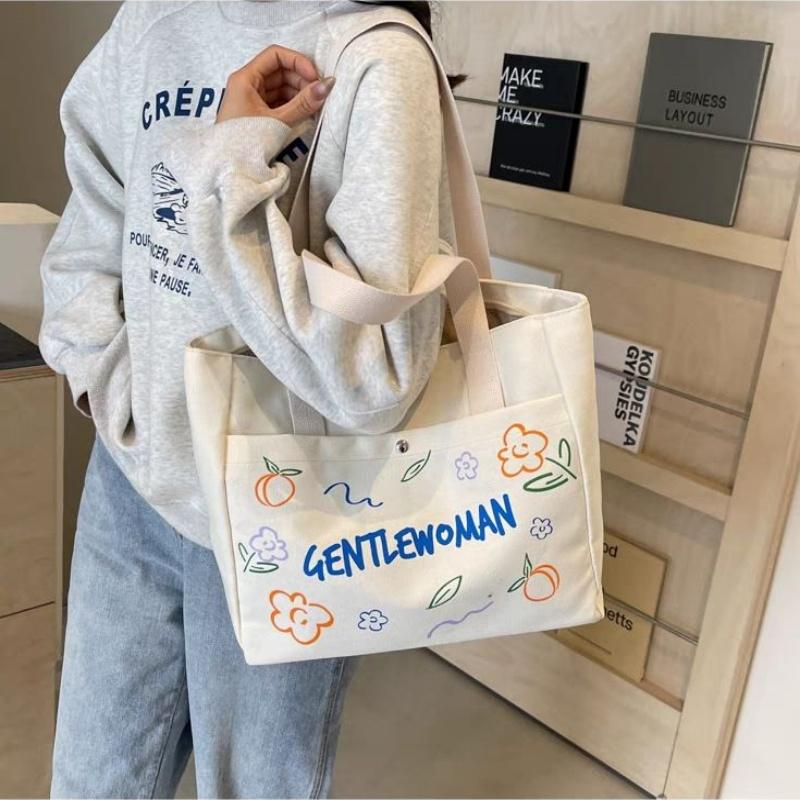 

Большая вместительная холщовая сумка с несколькими карманами, дорожные и хозяйственные сумки с цветочным принтом