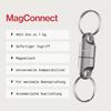 KeySmart MagConnect Magnetic Key Holder for Purse, Key Chains for Car Keys - Detachable Key Ring Quick Release Keychain for Men - Mens Key Chain Rings
