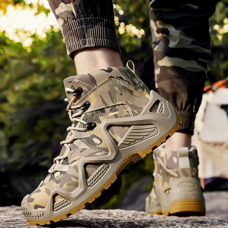 Fashion Fashion Camouflage Men Boots Outdoor Non Slip Wear-resistant Hiking Shoes for Men Tactical Training Boots Desert Work Ankle Bota