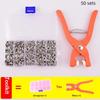 1 Set Solid Snap Fasteners Kit Plier Tool Colour Metal Snap Sewing Button Claw Kits For Installing Clothes Bags