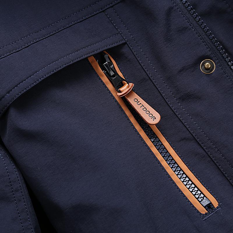 Men's Spring and Autumn New Coat Jacket Men's Windbreaker Jacket Large Size Light and Quick-drying Jacket
