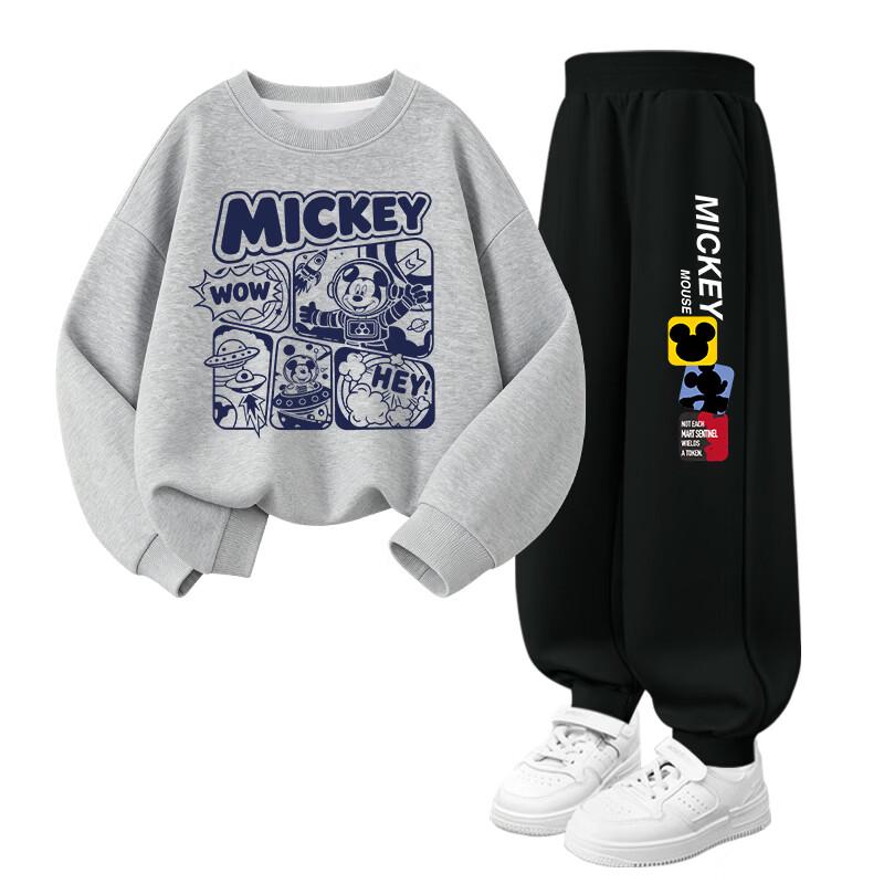 Disney Boys' Mickey Mouse Print Sweatshirt & Tracksuit Set