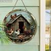 Vintage Henhouse Wooden Sign - Rustic Decorative Plaque for Home, Garage, Cafe Decor - Rustic Animal-themed Ornament KTY