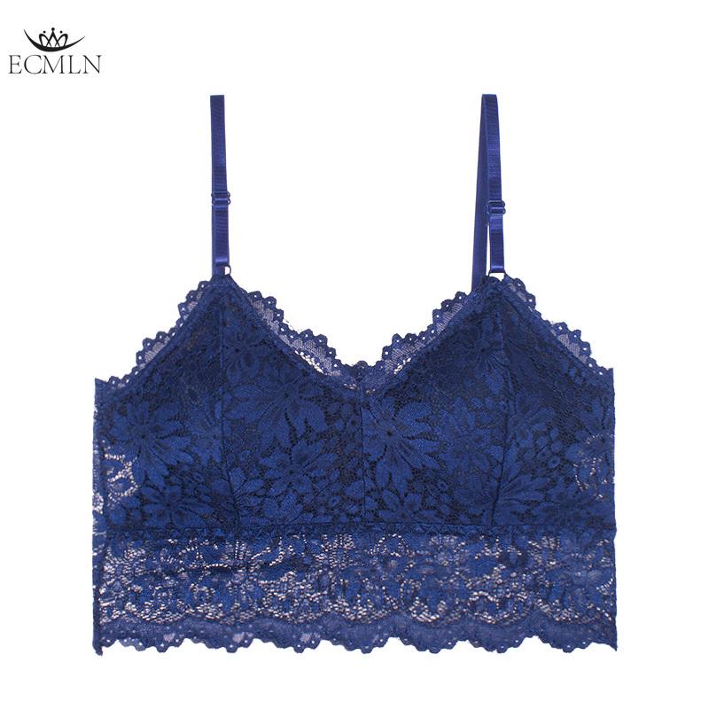 Spetsblomma Vacker Rygg BH Wrap Bröst Tubtopp Vadderad Anti-exponerings BH Damer Flickor V-ringad Camisole BH