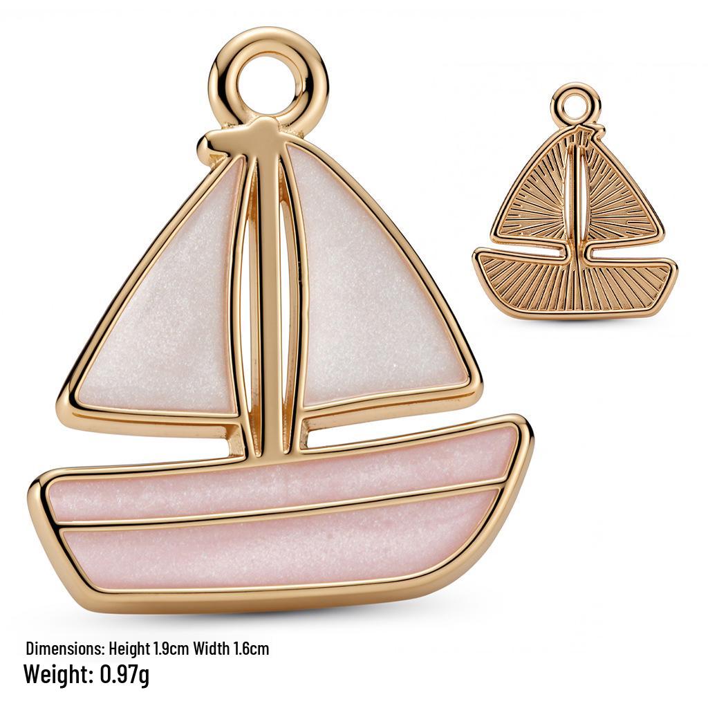 Colorful Alloy Ocean Charm Pendant for DIY Bracelets & Keychains