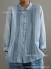 White Long Sleeve Shirt with Front Pleats and Lace Trim