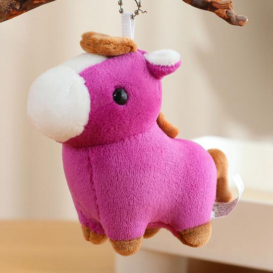 Horse Plush Pendant Soft Stuffed Animal Bag Charm Cartoon Horse Figurine