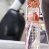 Butelka Bidon Ze Słomką Na Wodę Do Picia 1,5L Motywacyjna Z Przypomnieniem Z Miarką Motywacyjną Z Uchwytem Różowa + Szczotka Do Mycia