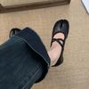 IPPEUM Tabi Sneakers Shoes Black Red Split-Toe Ballet Flats Women Pu Leather Mary Janes Shoes