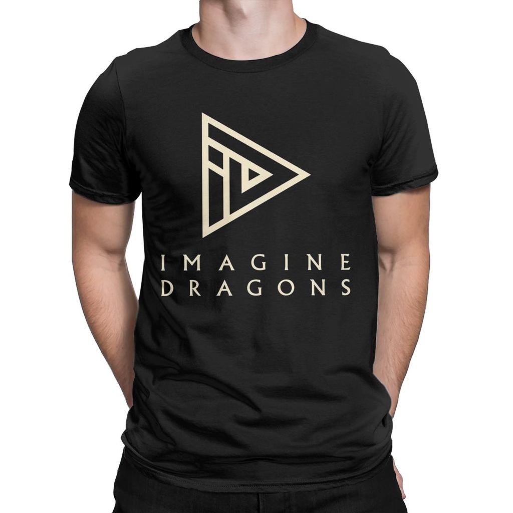 Funny Imagine Dragons T-Shirt Men O Neck Pure Cotton T Shirts Short Sleeve Tee Shirt Printed Clothes