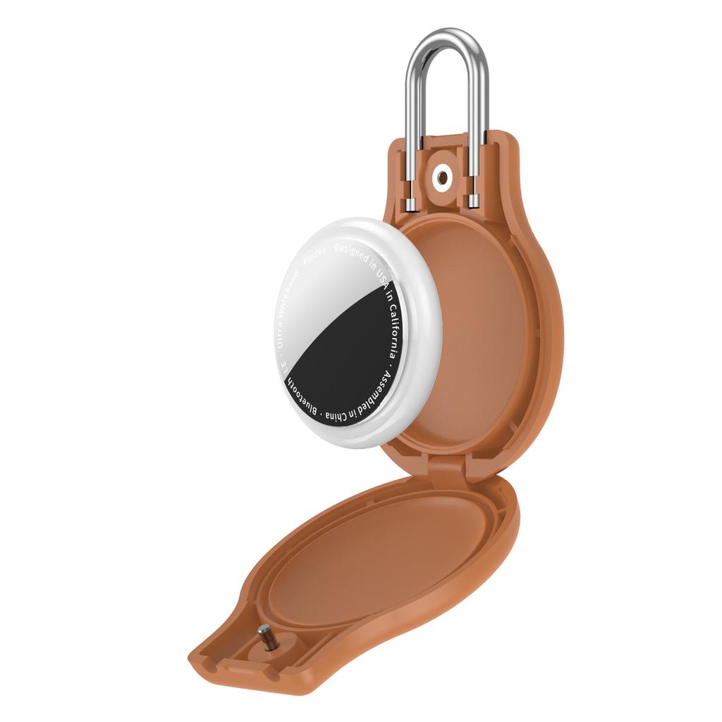 CP69 For Apple AirTag Anti-lost Tracker Waterproof Case Shockproof Metal Cover with Safety Lock