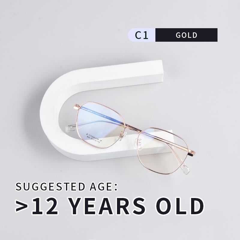 

Оправа очков для близорукости бренда SECG, модная полигональная оправа B из титана, мужские и женские очки для дальнозоркости для студентов