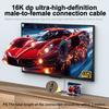 16K DisplayPort Verlängerungskabel, DP 2.1 Stecker auf Buchse Adapterkabel 54 Gbit/s, 16K@30Hz 8K@60Hz Kompatibel mit PC, Laptop, Monitor, TV, Projektor