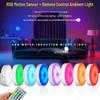 16-Color Remote Control Motion Sensor Ambient Light with Magnetic Suction and Rechargeable Battery for Cabinets and Parties