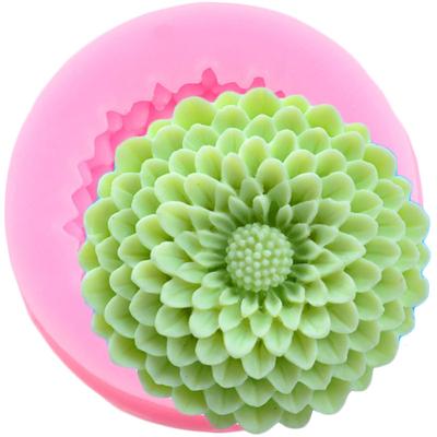 Chrysanthemum Silicone Mold DIY Flower Cupcake Topper Fondant Cake Decorating Tools  Resin Clay Molds Candy Chocolate Moulds