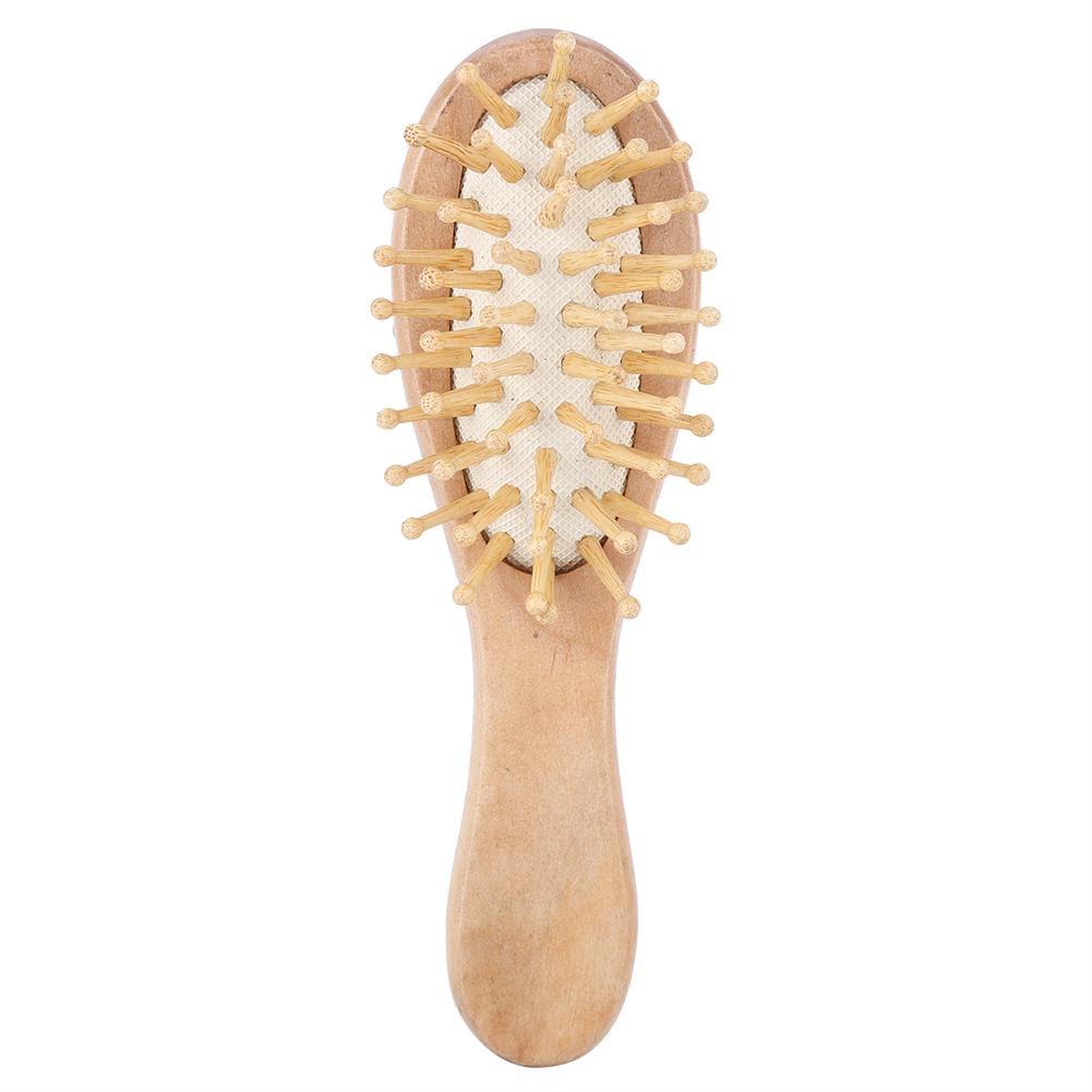 Baby Wooden Hair Brush and Comb Set Goat Hair for Newborns Toddlers Daily Care