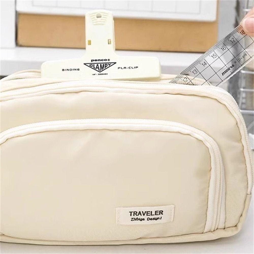 Simple Pencil Bag Large Capacity Stationery Holder Bag School Cases School Students Supplies